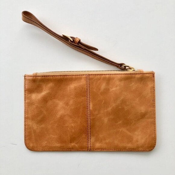 MIU MIU Replica Yellow Gold Leather Simple Wristlet Clutch Adjustable Strap 8x5" - Picture 7 of 11